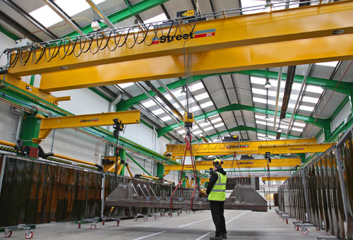 multi-million pound factory expansion featuring new cranes from Street Crane Company
