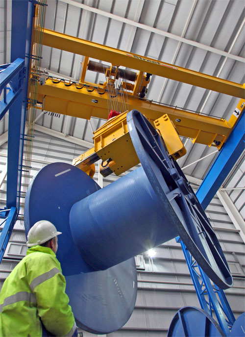 an integral part of the factory production process, the crane is engineered for safety and reliability