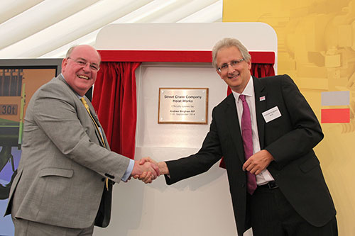 Visitors from around the world joined Street Crane Company to celebrate the opening of their new £3 million hoist factory on Thursday September 11