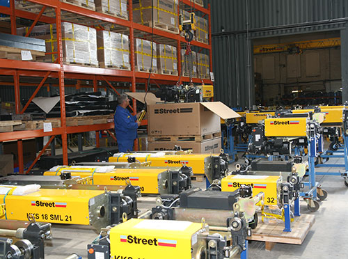 street hoists being shipped