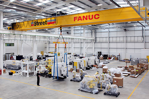 Street Crane in use at Fanuc UK