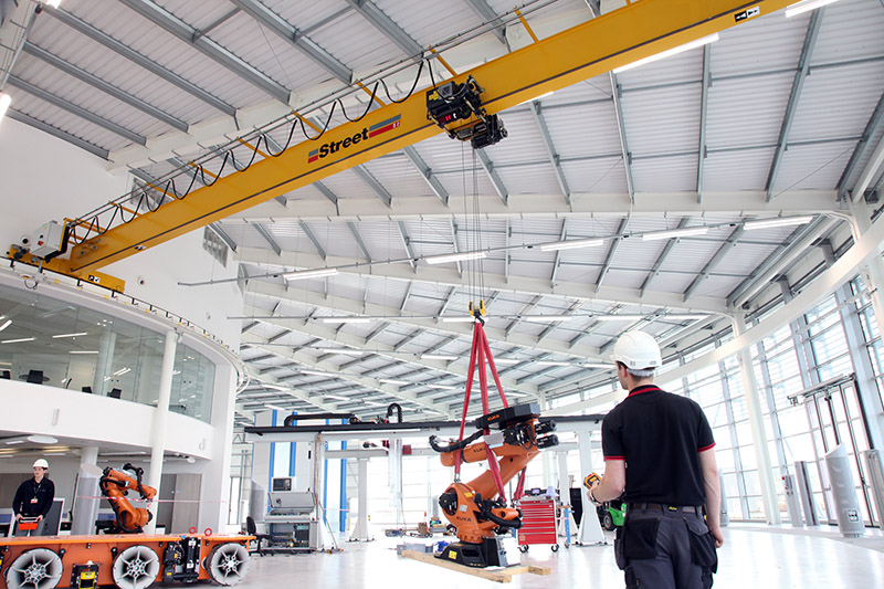 Street designed, manufactured and installed a bespoke, circular overhead crane capable of lifting products weighing up to five tonnes